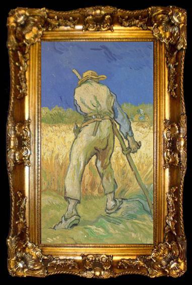 framed  Vincent Van Gogh The Reaper (nn04), ta009-2